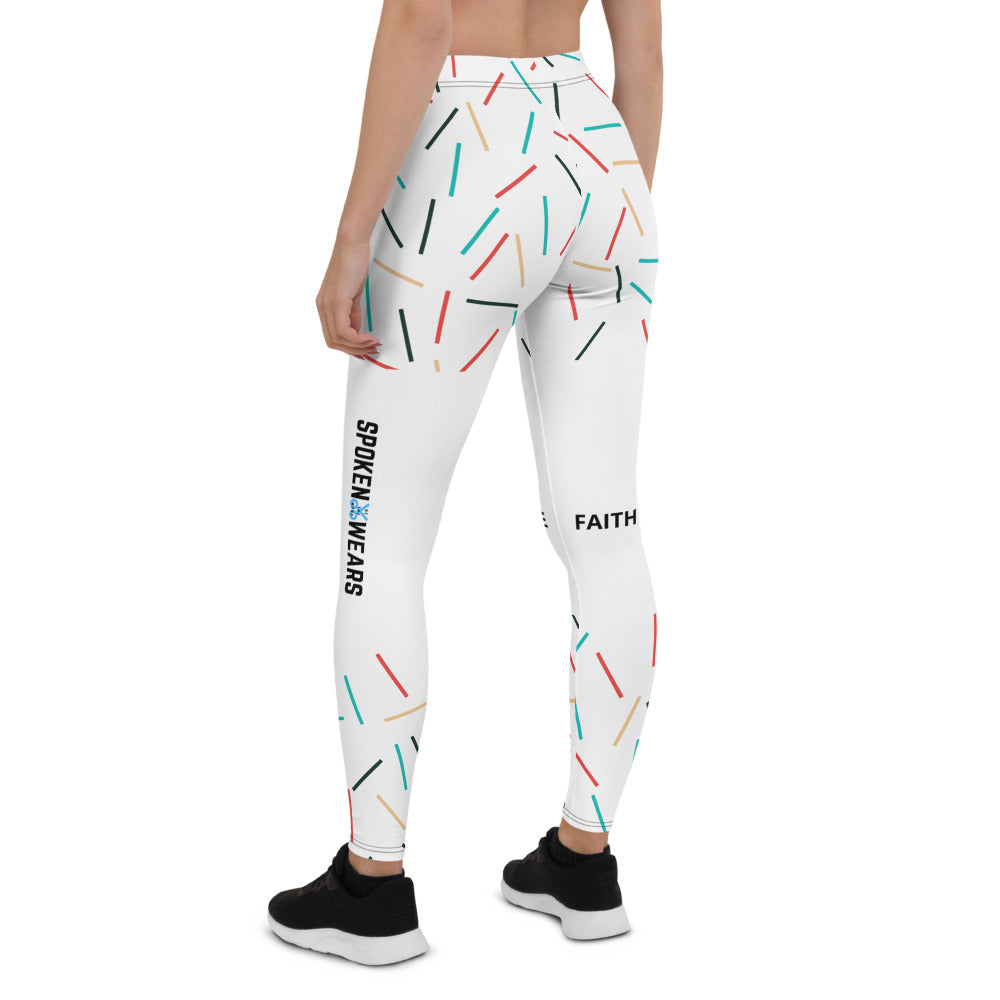 FAITH HOPE & LOVE - Women's Leggings - White