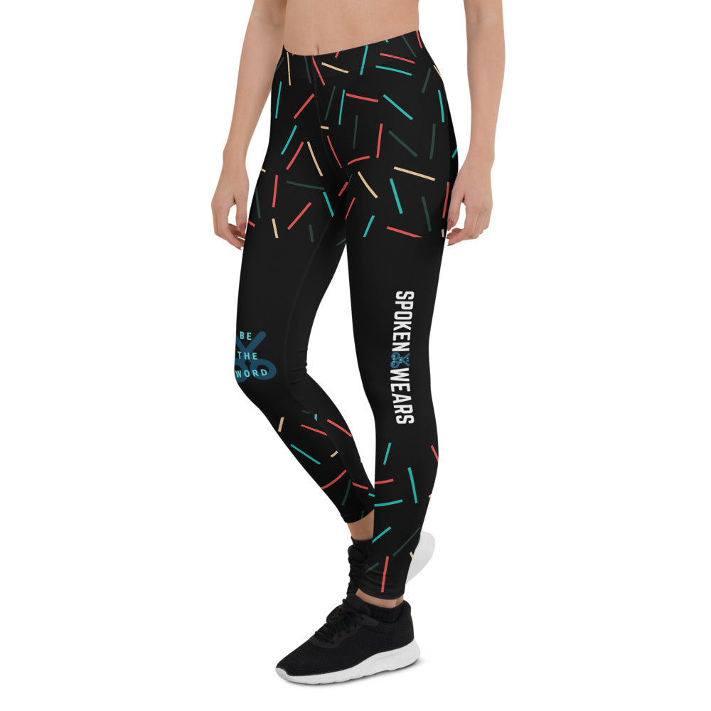 BE THE WORD - SPOKENWEARS Women's Leggings Black