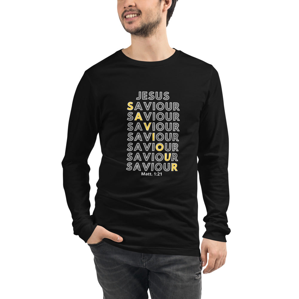 Jesus the Saviour - Long Sleeve Tee for Men