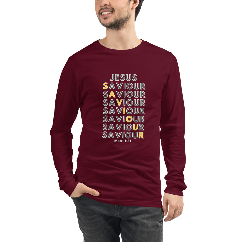 Jesus the Saviour - Long Sleeve Tee for Men