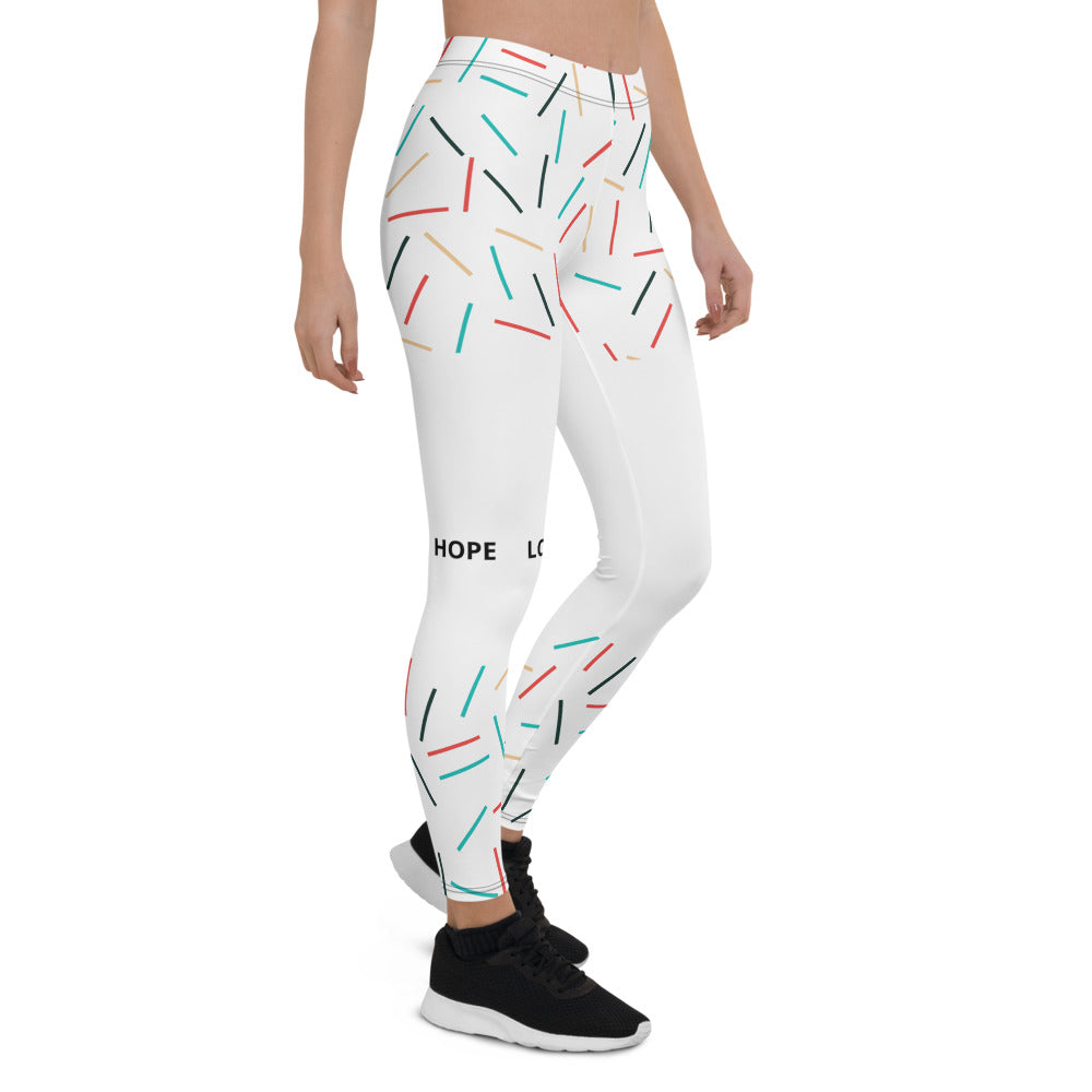 FAITH HOPE & LOVE - Women's Leggings - White