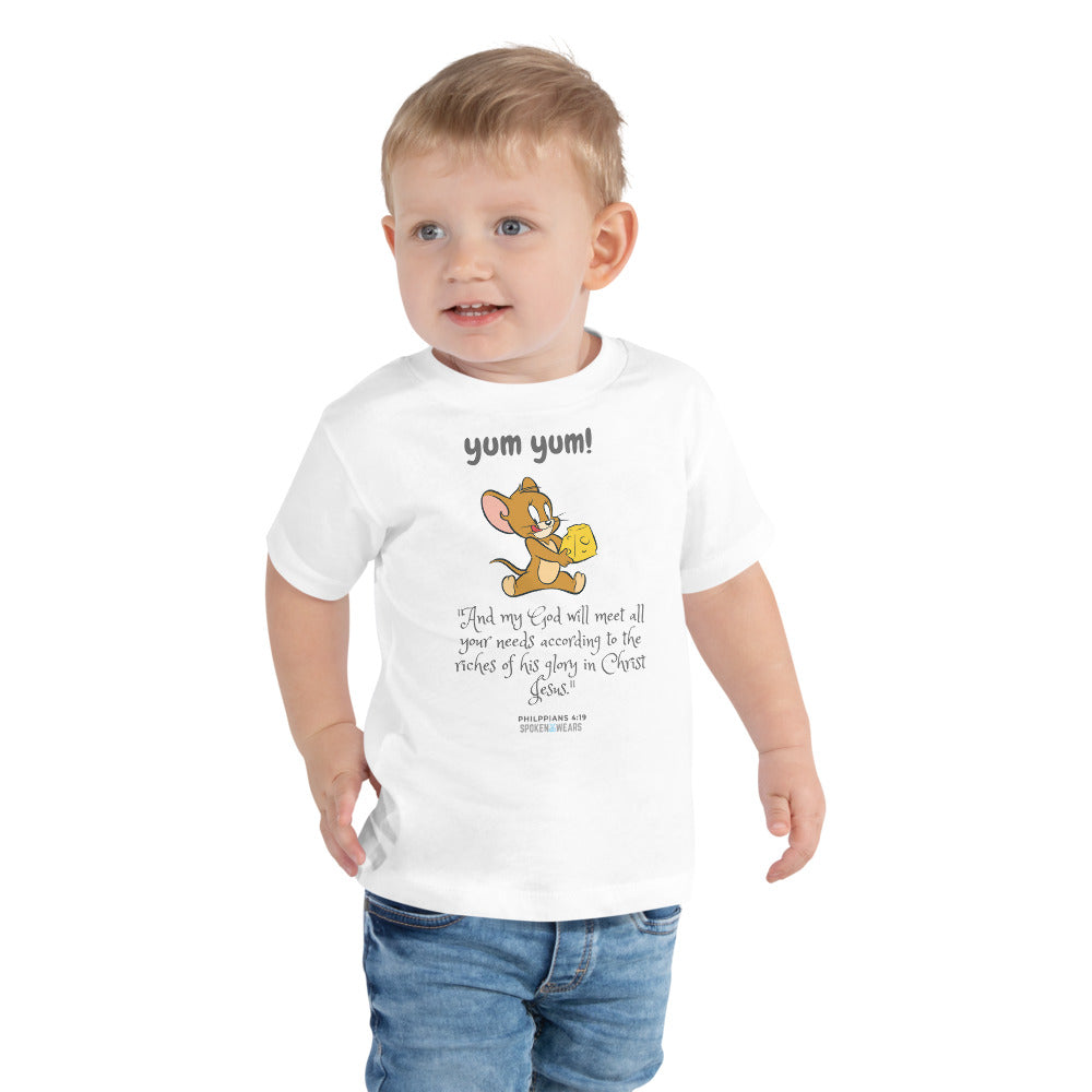 Yum yum - The Lord supplies - Toddler Short Sleeve Tee - Boys