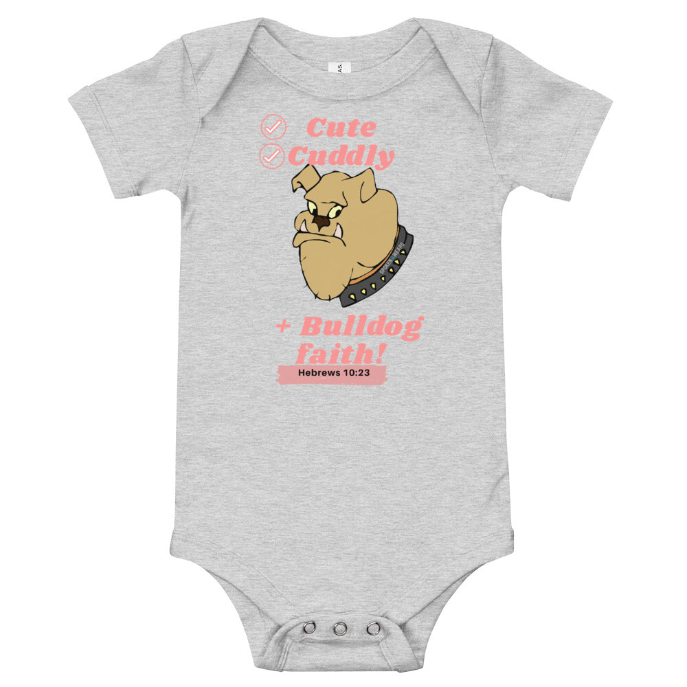 Bulldog faith T-Shirt for babies - Pink