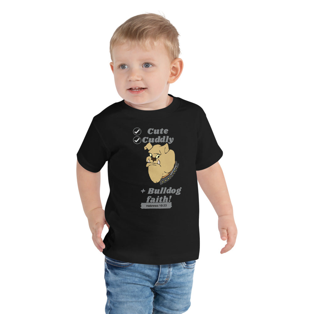 Cuddly Bulldog Faith - Toddler Short Sleeve Tee