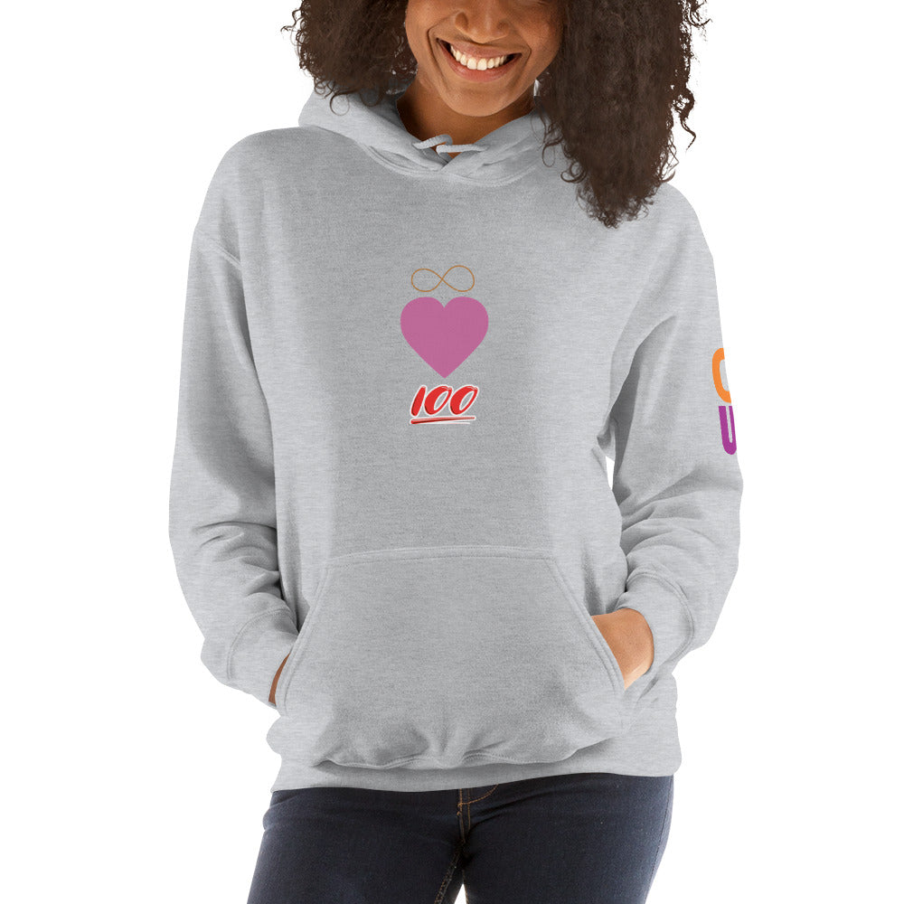 100% Infinite Love - Women's Hooded Sweatshirt