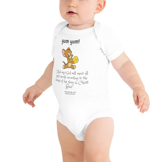 Yum yum - The Lord supplies - NEEDS MET BABY Bodysuit t-shirt