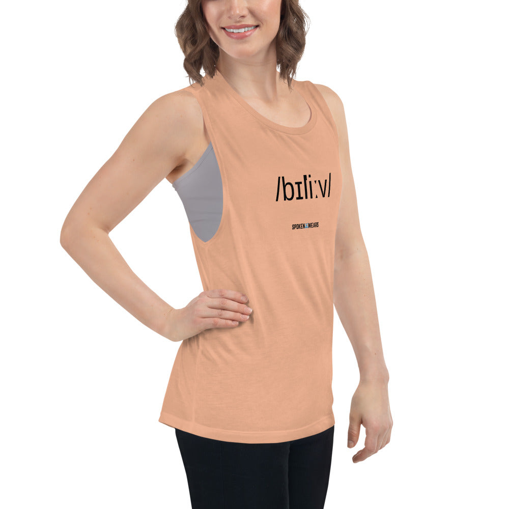 Phonetics - Believe! Ladies’ Muscle Tank