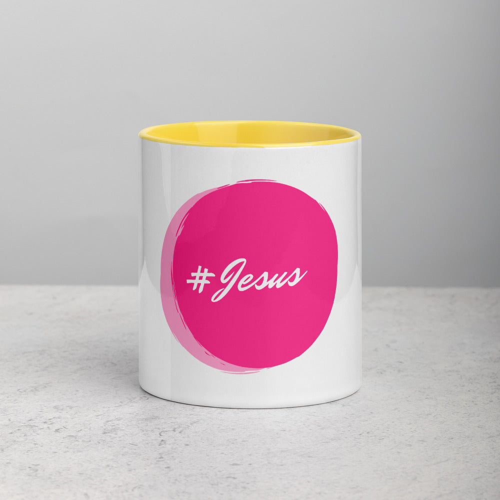 JESUS Mug with Color Inside (PINK)