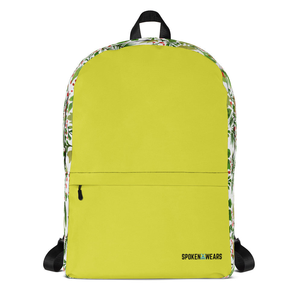 Backpack with Message Inside, Yellow - Arise Shine