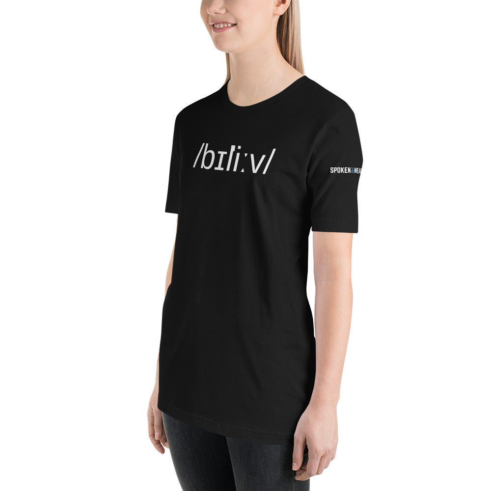 Phonetics BELIEVE - Short-Sleeve Women's Crew Neck T-Shirt