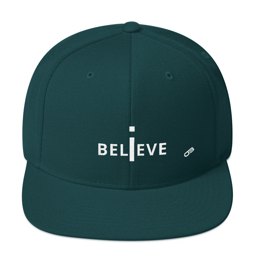 I Believe - Snapback Hat (white print)