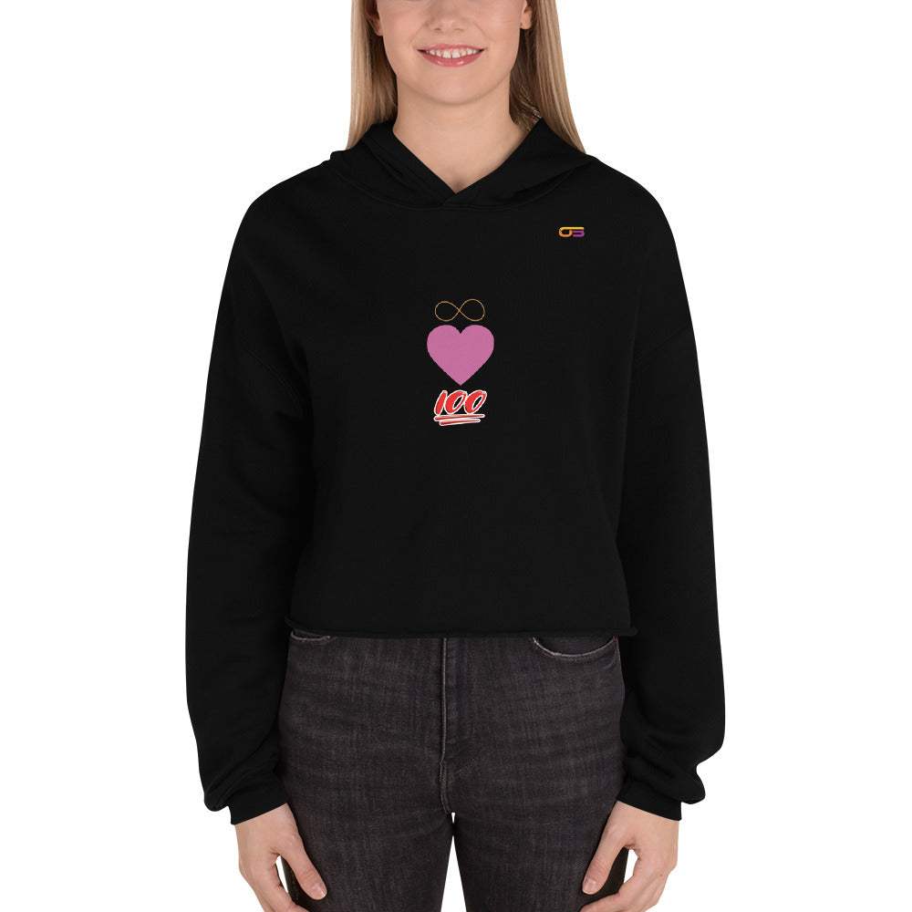 100% Infinite Love - Women's Crop Hoodie