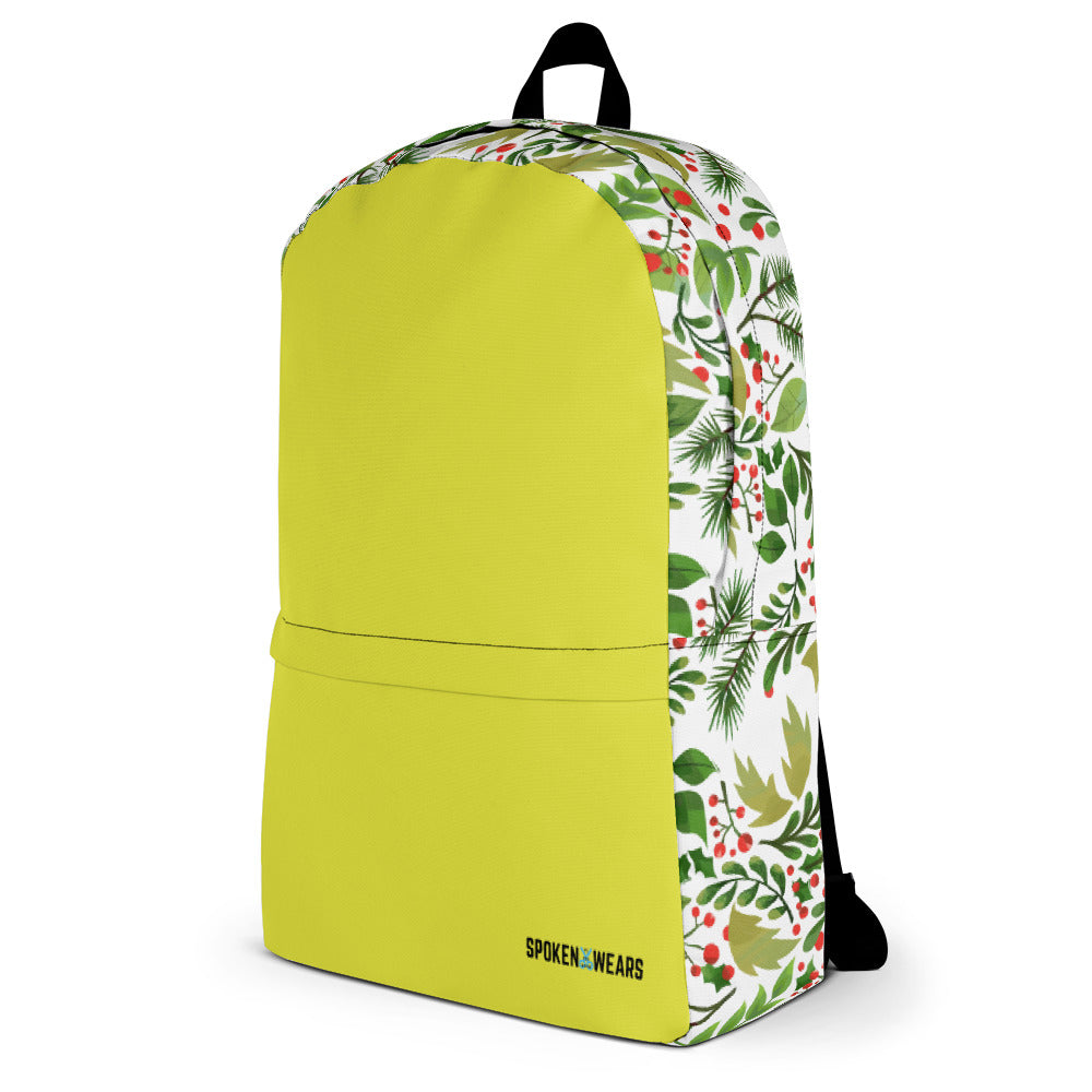 Backpack with Message Inside, Yellow - Arise Shine